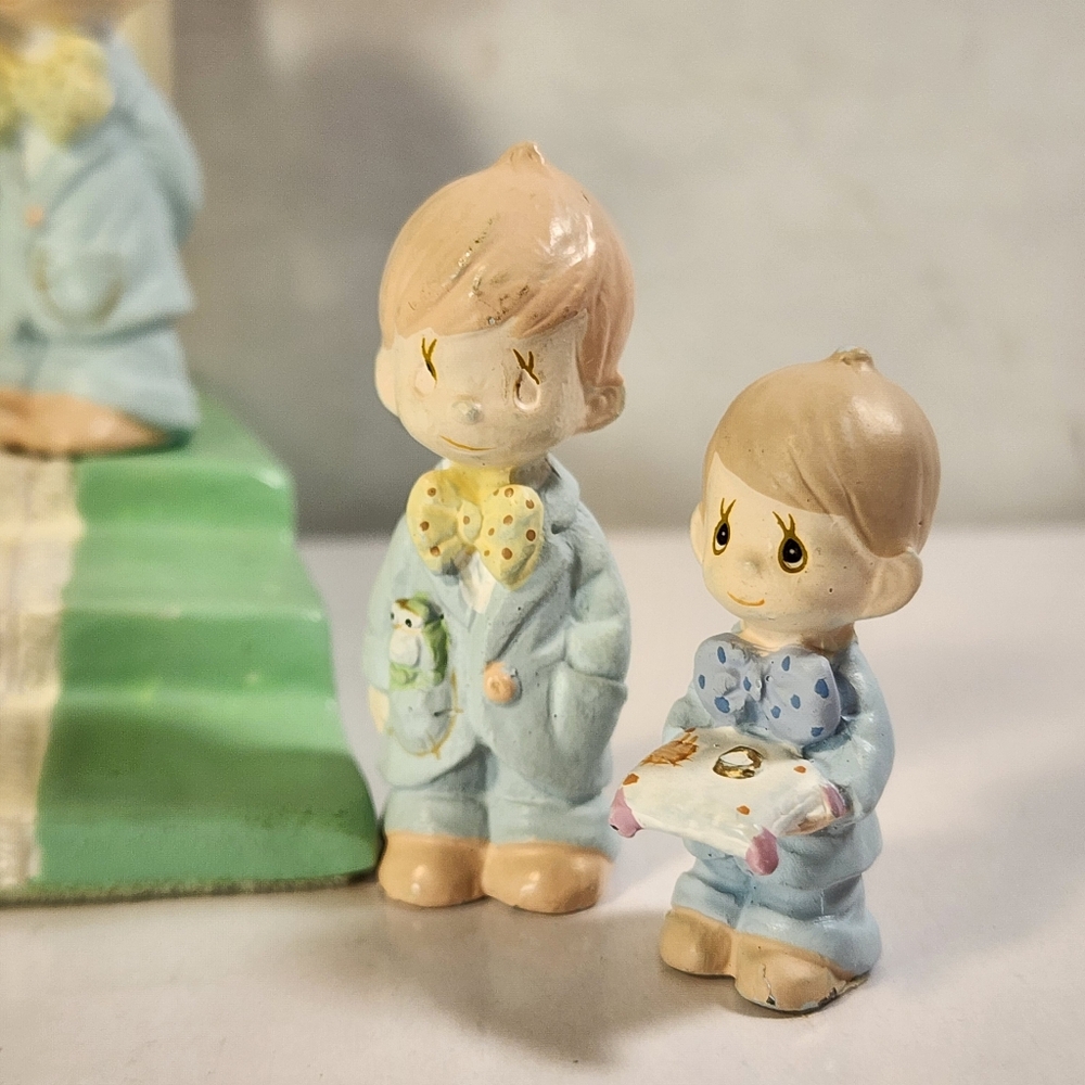 1989 Enesco Precious Moments Mini Pewter Wedding Party Set. - Picture 3 of 16